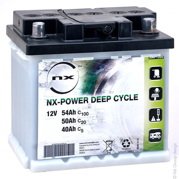 Enix - Batterie(s) Batterie traction NX Power Deep Cycle 12V 50Ah Auto