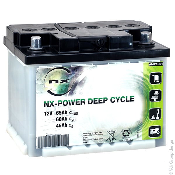 Enix - Batterie(s) Batterie traction NX Power Deep Cycle 12V 60Ah Auto