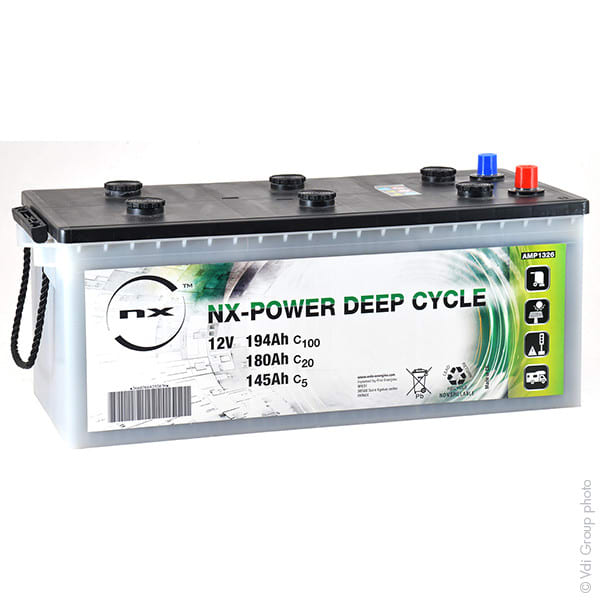 Enix - Batterie(s) Batterie traction NX Power Deep Cycle DUAL 12V 180Ah Auto