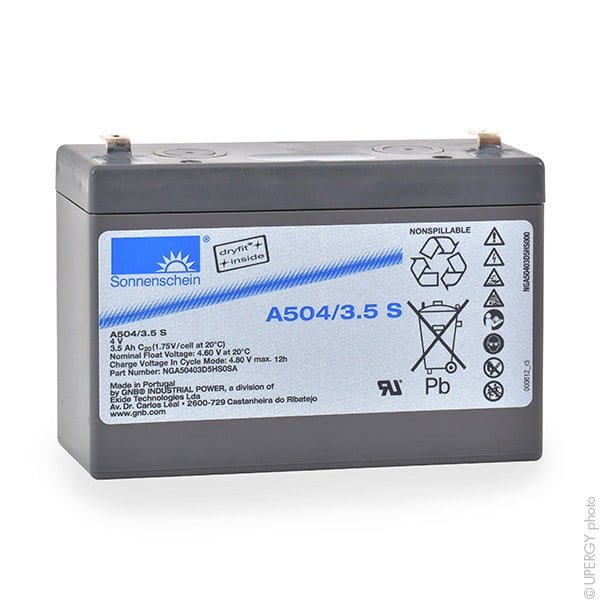 Enix - Batterie(s) Batterie plomb etanche gel A504-3.5S 4V 3.5Ah F4.8