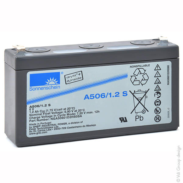 Enix - Batterie(s) Batterie plomb etanche gel A506-1.2S 6V 1.2Ah F4.8