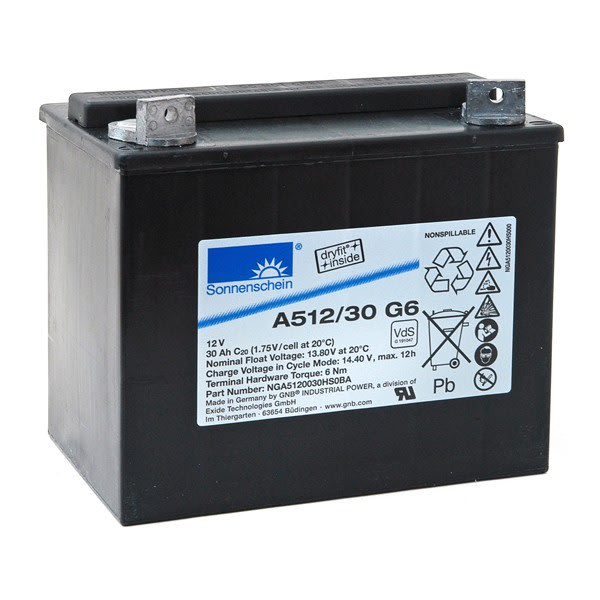 Enix - Batterie(s) Batterie plomb etanche gel A512/30G6 12V 30Ah M6-M