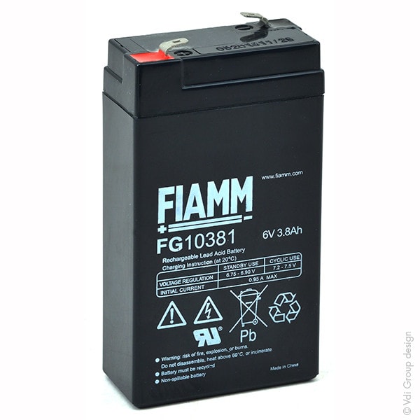 Enix - Batterie(s) Batterie plomb AGM FG10381 6V 3.8Ah F4.8