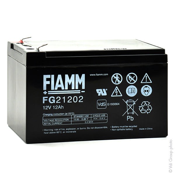 Enix - Batterie(s) Batterie plomb AGM FIAMM FG21202 12V 12Ah F6.35