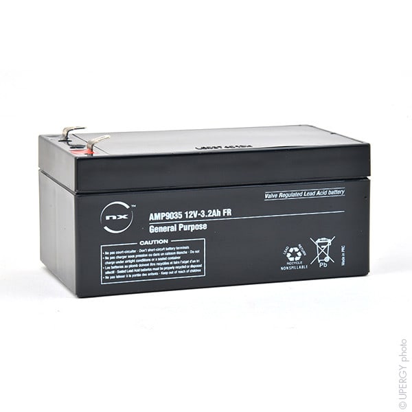 Enix - Unite(s) Batterie plomb AGM NX 3.2-12 General Purpose FR 12V 3.2Ah F4.8