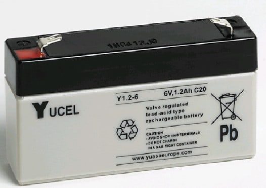 Enix - Batterie(s) Batterie plomb AGM YUCEL Y1.2-6 FR 6V 1.2Ah F4.8