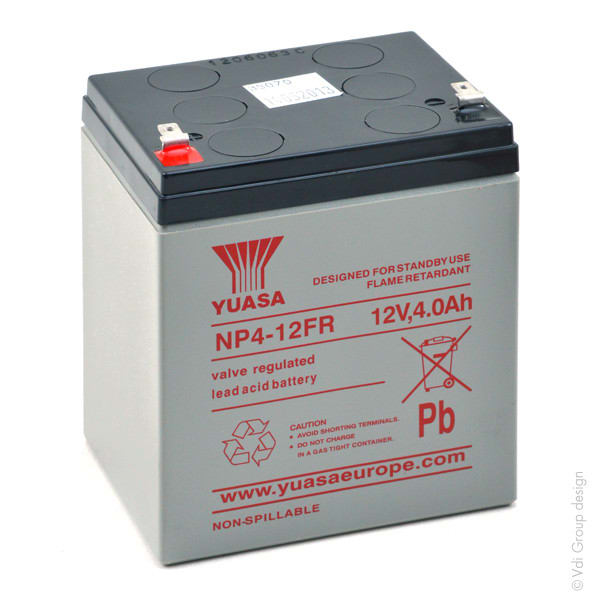 Enix - Batterie(s) Batterie plomb AGM YUASA NP4-12FR 12V 4Ah F4.8