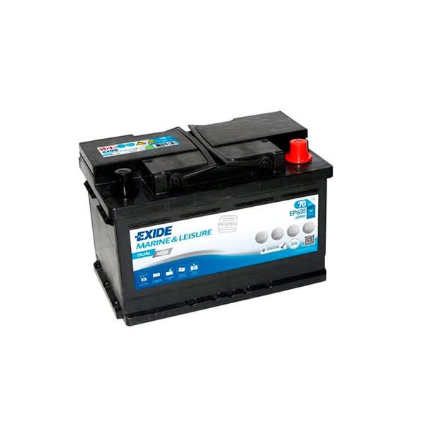 Enix - Batterie(s) Batterie bateau EXIDE Dual AGM EP600 (600Wh) 12V 70Ah Auto