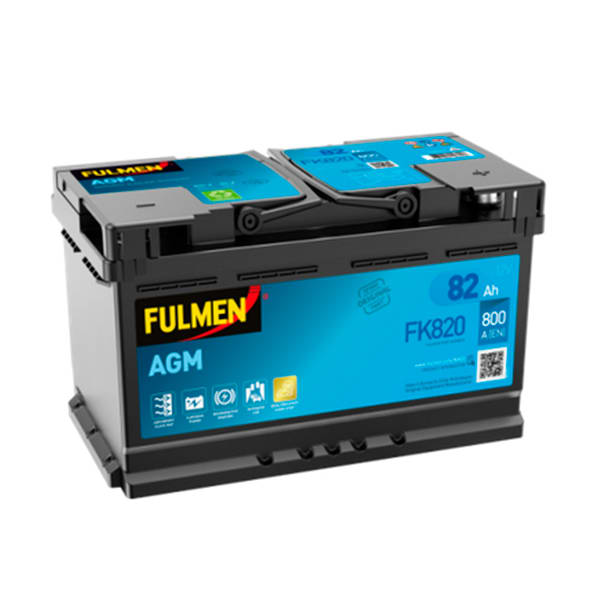 Enix - Batterie(s) Batterie voiture Fulmen Start-Stop AGM FK820 12V 82Ah 800A
