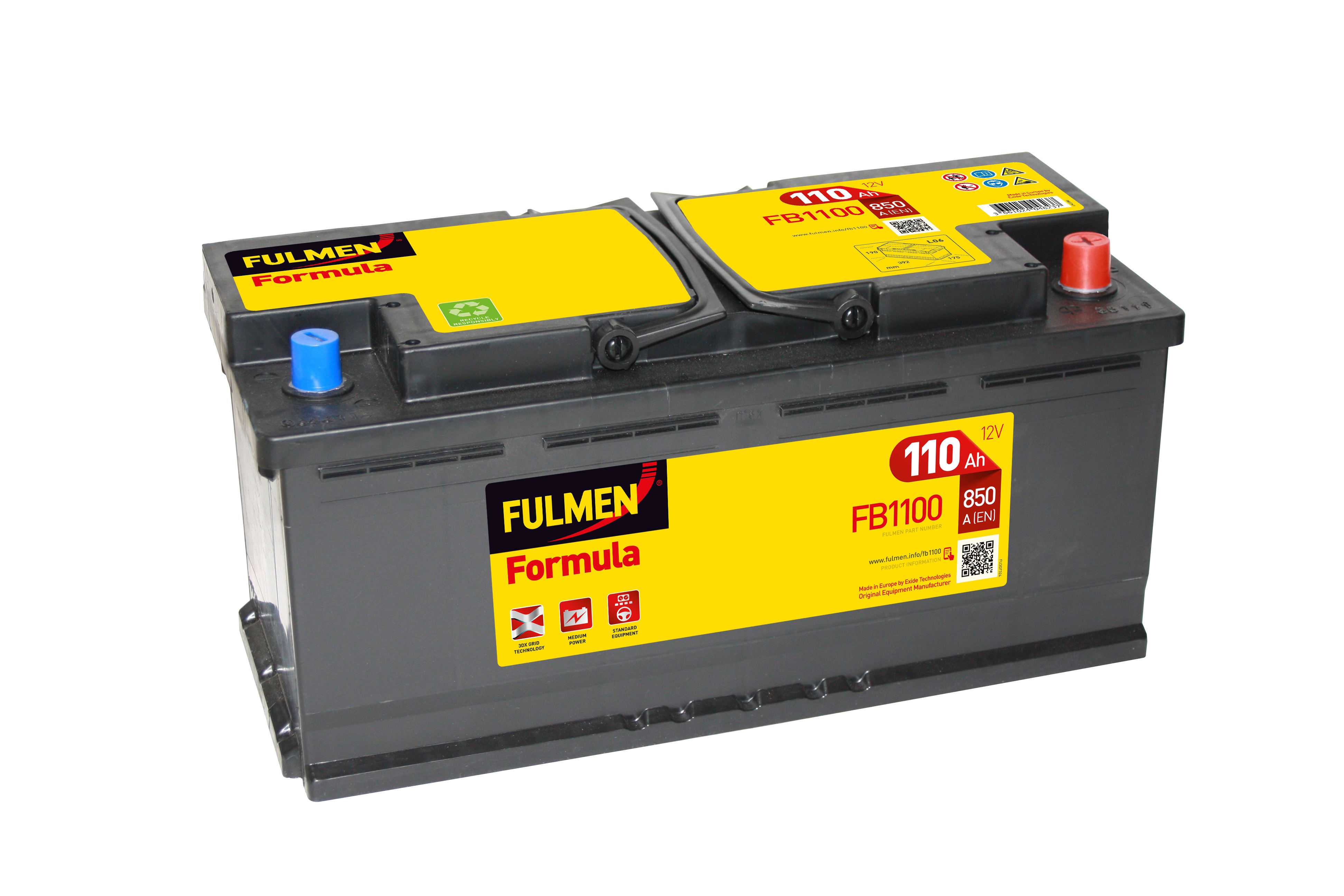 Enix - Batterie(s) Batterie voiture FULMEN Formula FB1100 12V 110Ah 850A