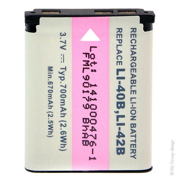Enix - Batterie(s) Batterie appareil photo - camera 3.7V 700mAh