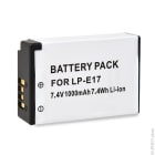 Enix - Blister(s) x 1 Batterie appareil photo - camera LP-E17 7.4V 1000mAh