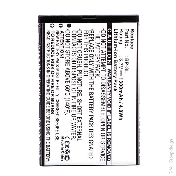 Enix - Blister(s) x 1 Batterie telephone portable 3.7V 1300mAh