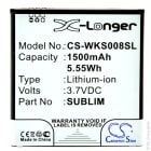 Enix - Blister(s) x 1 Batterie telephone portable 3.7V 1500mAh