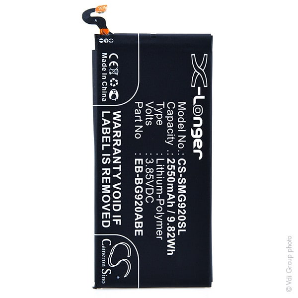 Enix - Blister(s) x 1 Batterie telephone portable Samsung S6 3.8V 2550mAh