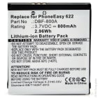 Enix - Blister(s) x 1 Batterie telephone portable Doro PhoneEasy 3.7V 800mAh