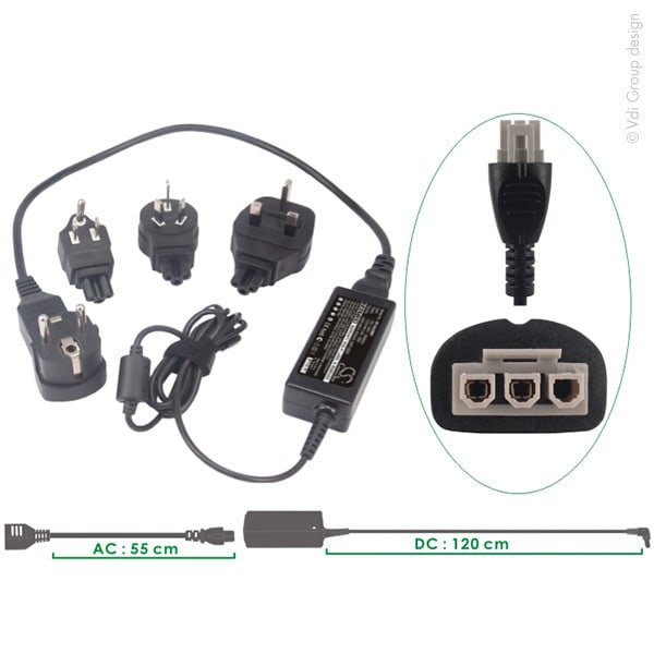 Enix - Unite(s) Alimentation pour imprimante HP (0957-2242,0957-2289...) prises EU, UK,