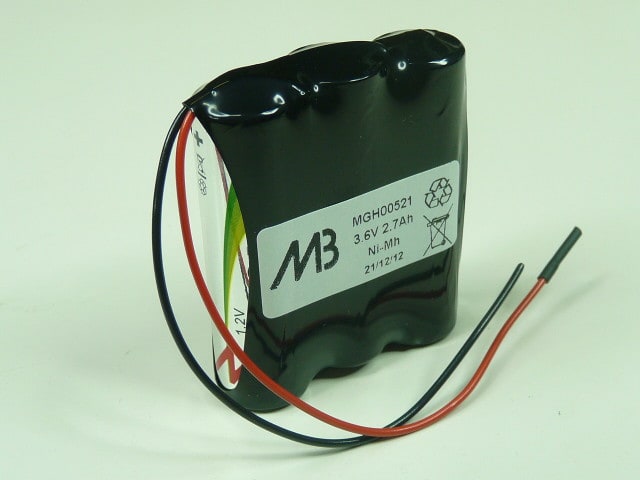 Enix - Pack(s) Batterie Nimh 3x AA NX 3S1P ST1 3.6V 2400mAh Fils