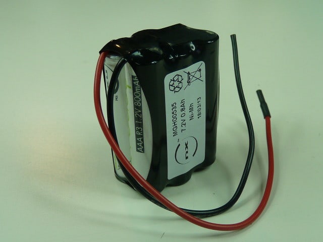 Enix - Pack(s) Batterie Nimh 6x AAA 6S1P ST2 7.2V 800mAh Fils