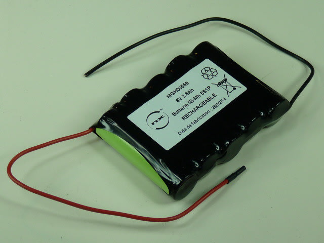 Enix - Pack(s) Batterie Nimh 5x AA 5S1P ST1 6V 2500mAh F150