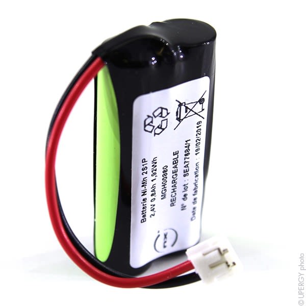 Enix - Pack(s) Batterie Nimh 2x AAA ST1 2S1P 2.4V 800mAh JST