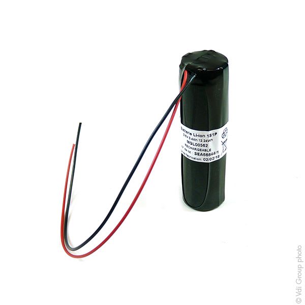 Enix - Unite(s) Batterie Li-Ion 1x 18650 1S1P + PCM 3.6V 3.4Ah Fil
