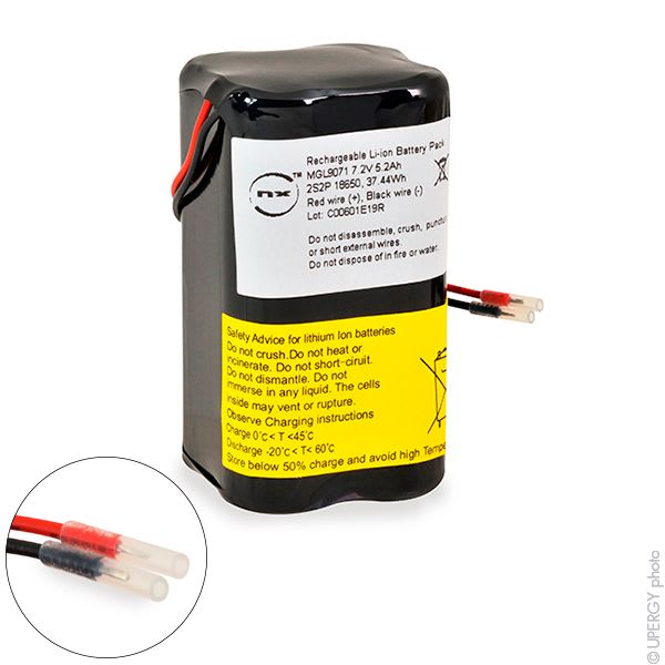 Enix - Unite(s) Batterie Li-Ion NX 2S2P ICR18650-26J + PCM (37.4Wh) 7.2V 5.2Ah