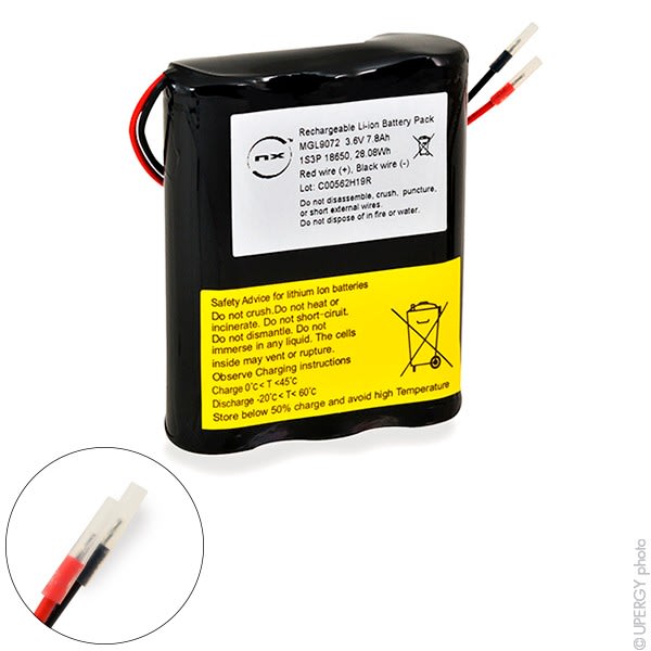 Enix - Unité(s) Batterie Li-Ion NX 1S3P ICR18650-26J + PCM (28Wh) 3.6V 7.8Ah