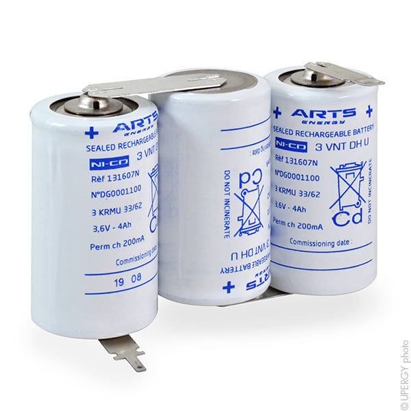 Enix - Boite(s) de 1 Batterie eclairage secours 3 VNT DH U COTE-COTE 3.6V 4Ah