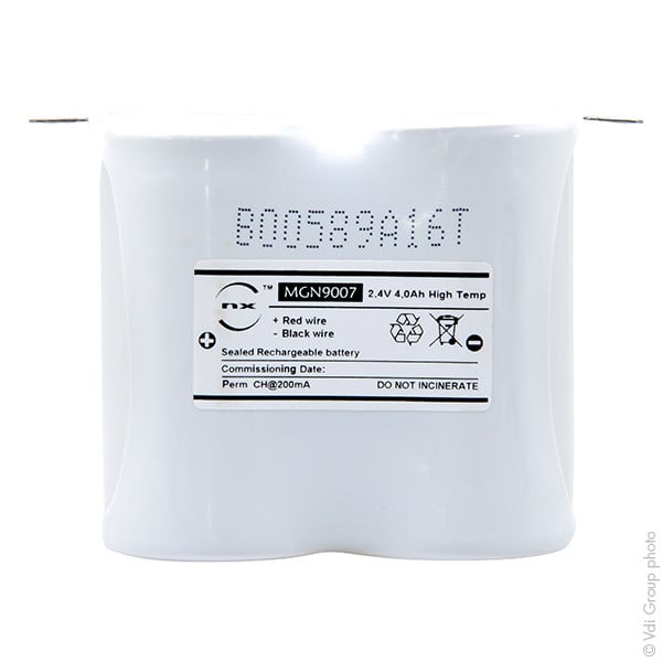 Enix - Unite(s) Batterie eclairage secours 2xD ST1 Faston 4.8mm 2.4V 4Ah