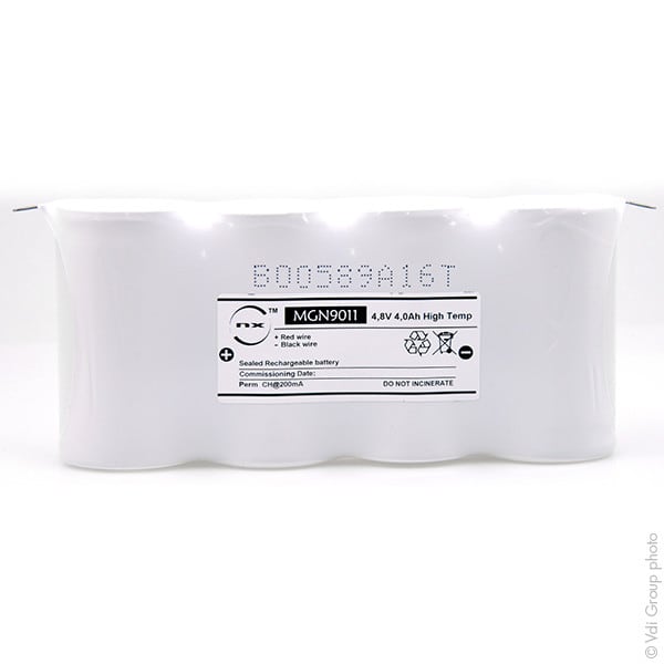 Enix - Unite(s) Batterie eclairage secours 4xD ST1 Faston 4.8mm 4.8V 4Ah