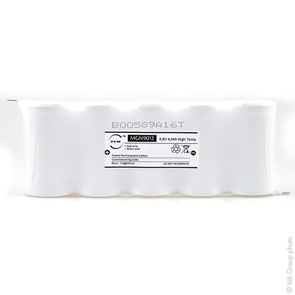 Enix - Unité(s) Batterie eclairage secours 5xD ST1 Faston 4.8mm 6V 4Ah