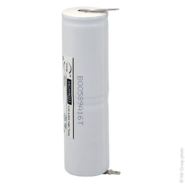 Enix - Unité(s) Batterie eclairage secours 2xD ST4 Faston 4.8mm (+2.8mm) 2.4V 4Ah