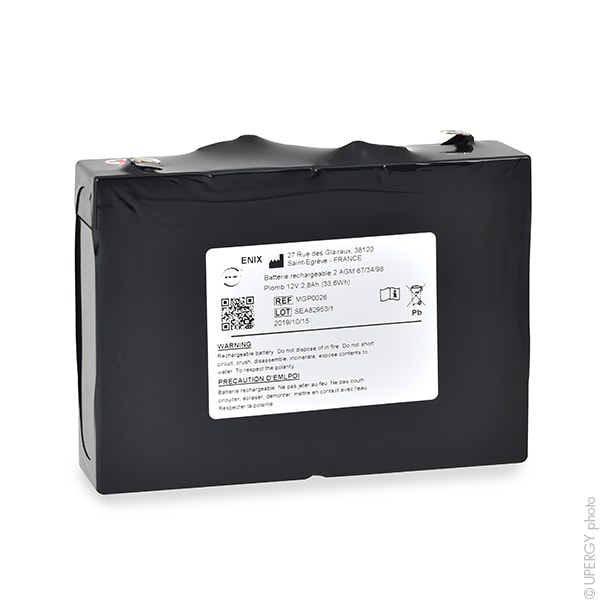 Enix - Pack(s) Batterie medical pour Critikon 12V 2.8Ah