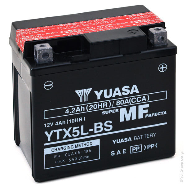 Enix - Batterie(s) Batterie moto YUASA YTX5L-BS - YTX5L 12V 4Ah