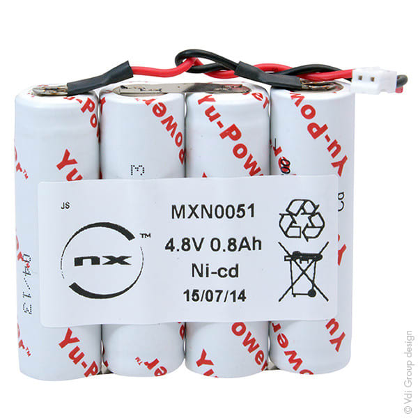 Enix - Pack(s) Batterie eclairage secours 4x AA HT 4S1P ST1 4.8V 800mAh JST