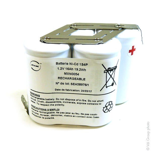 Enix - Pack(s) Batterie eclairage secours 4x D HT 1S4P ST6 1.2V 16Ah Cosse