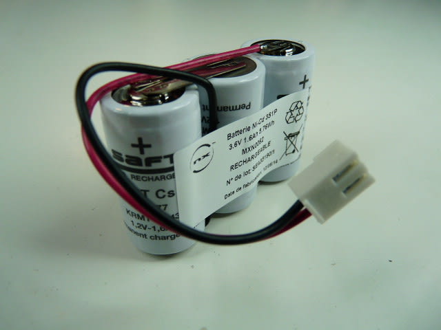 Enix - Pack(s) Batterie eclairage secours 3x SC VNT 3S1P ST1 3.6V 1.6Ah JST