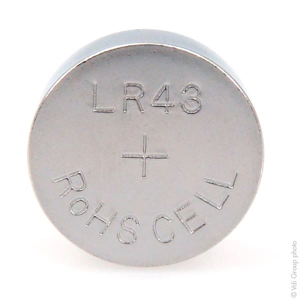 Enix - Blister(s) x 2 Pile bouton alcaline blister LR43 NX - 0% Hg 1.5V 110mAh