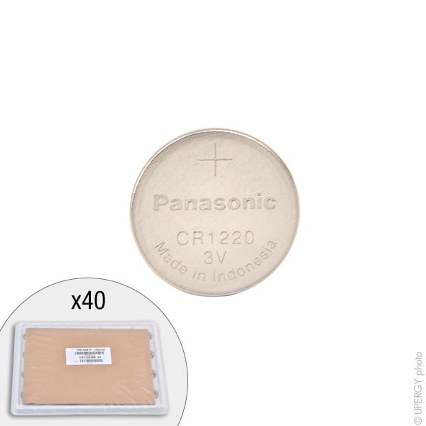 Enix - Plateau(x) de 40 Pile bouton lithium CR1220-BN PANASONIC 3V 35mAh