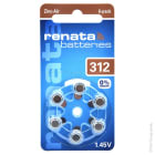Enix - Blister(s) x 6 Pile auditive 312A RENATA 0%Hg 1.45V 165mAh