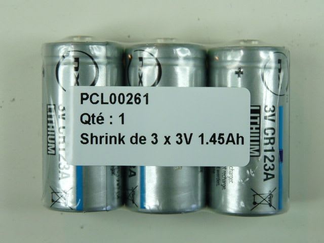 Enix - Pile(s) Pile lithium CR123 3V 1.45Ah Shrink de 3