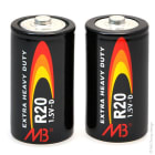 Enix - Blister(s) x 2 Pile saline blister x 2 MB R20 - D 1.5V 5500mAh