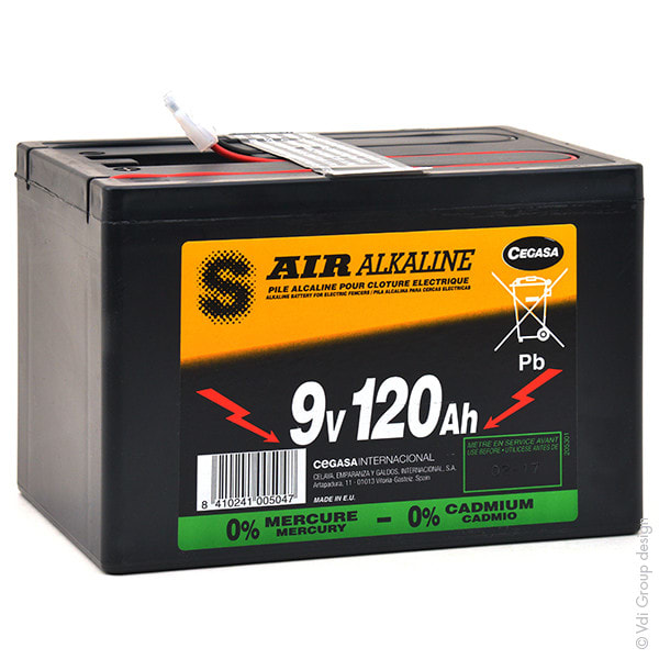 Enix - Pile(s) Pile depolarisation air alcaline 6AS3-120M 9V 120Ah Molex