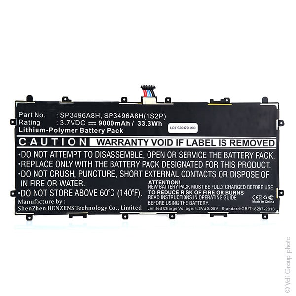 Enix - Batterie(s) Batterie tablette 3.7V 8000mAh