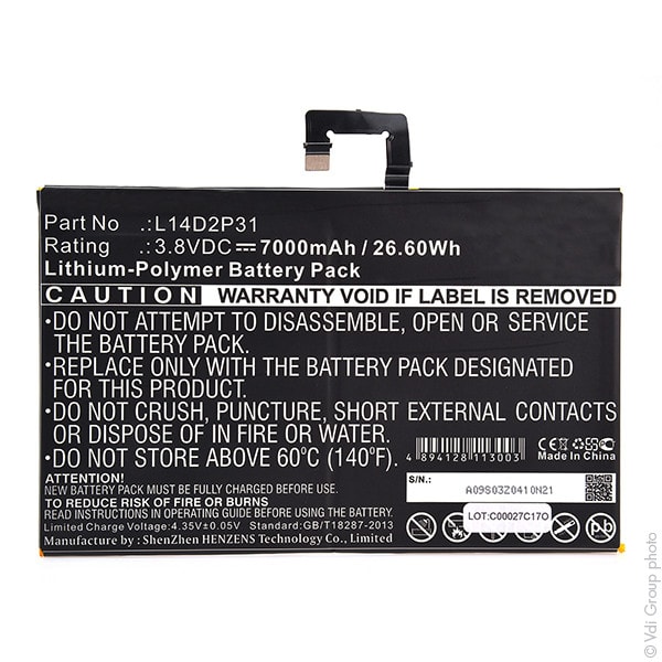 Enix - Batterie(s) Batterie tablette 3.8V 7000mAh