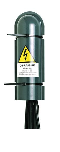 Depagne - Boîtier de raccordement Signal - double coquille gris - sans bornier