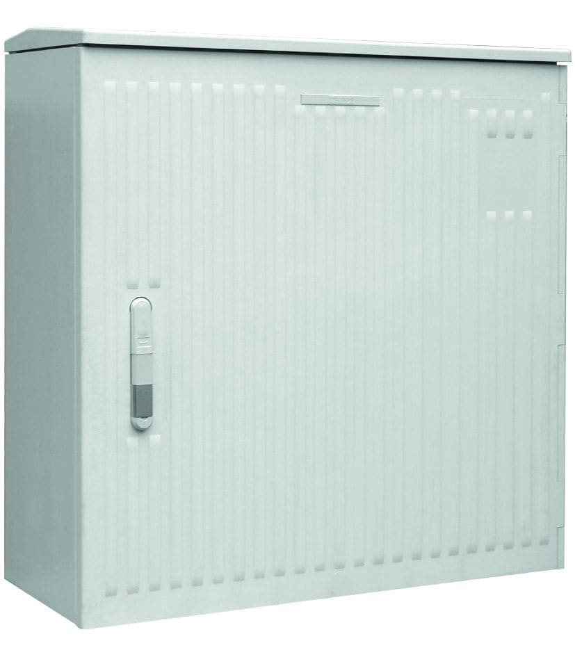 Depagne - Armoire Réseaux T1 gris RAL 7035 - 1 porte anti-affiche - équipée 6 départs 400A