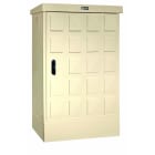 Depagne - Armoire BPS aluminium ivoire - sur socle + serrure demi cylindre Européen triang