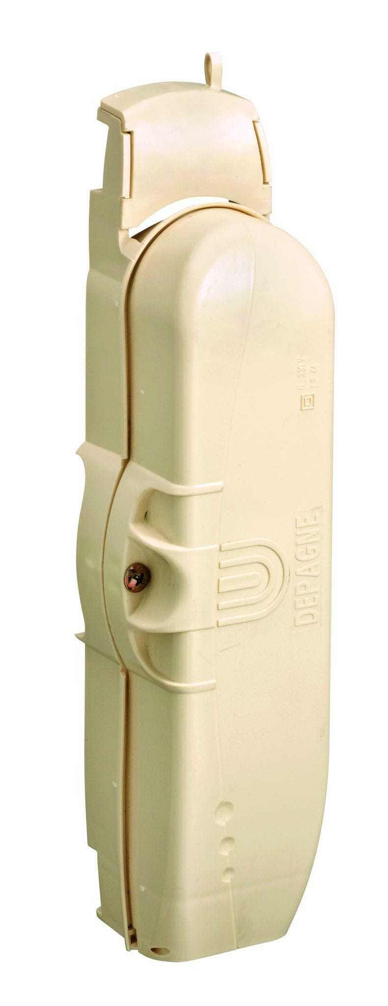 Depagne - Boîtier Electra 593 classe II ivoire - 4 bornes 2x16 mm² - 1 coupe-circuit Ph+N